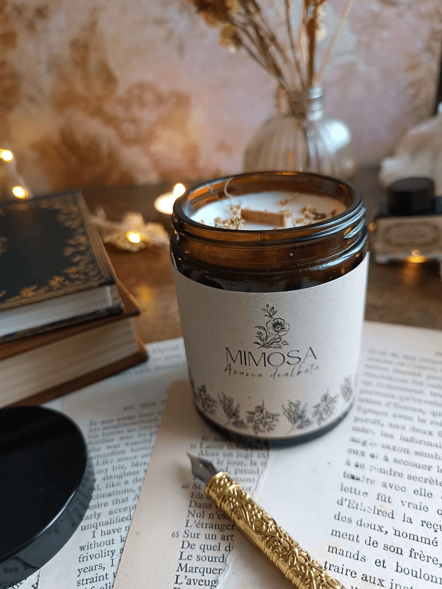 Mimosa - Bougie parfumée (verre) 