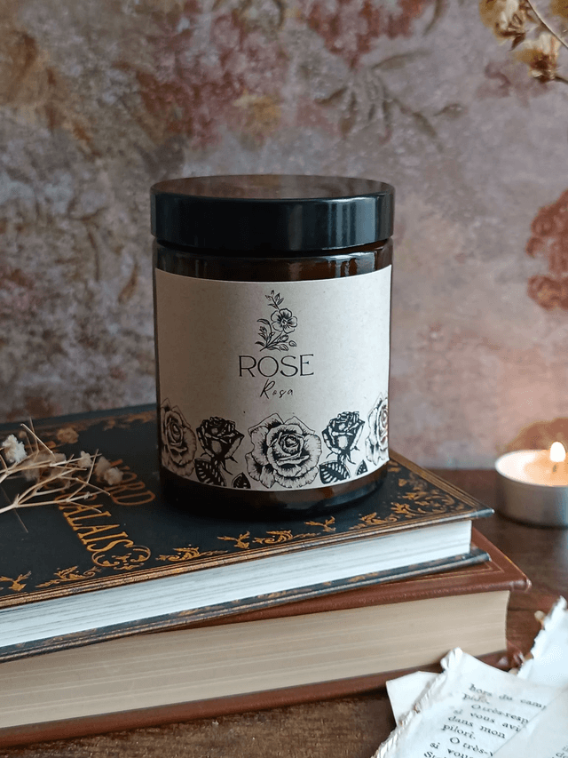 Rose - Bougie parfumée (verre)