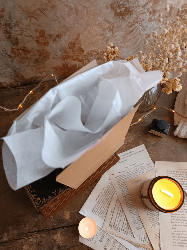 Emballage cadeau pour bougies